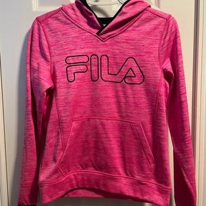 OkFila Youth Girl Hoodie Hooded Sweatshirt Space Dye Pink XL 14 16